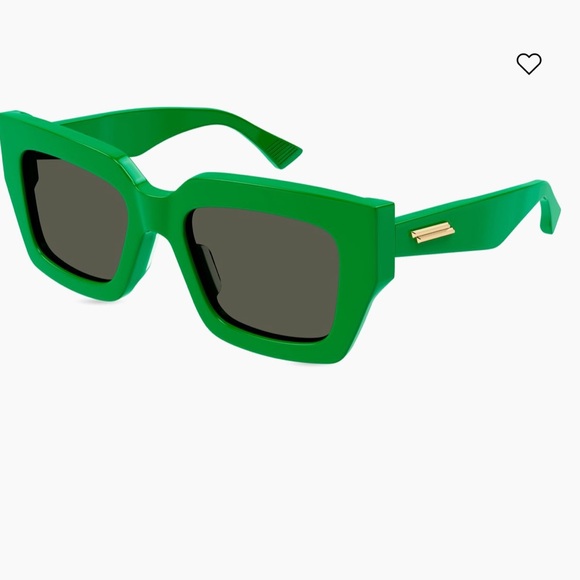 Bottega Veneta Green rectangle sunglasses - Picture 2 of 4